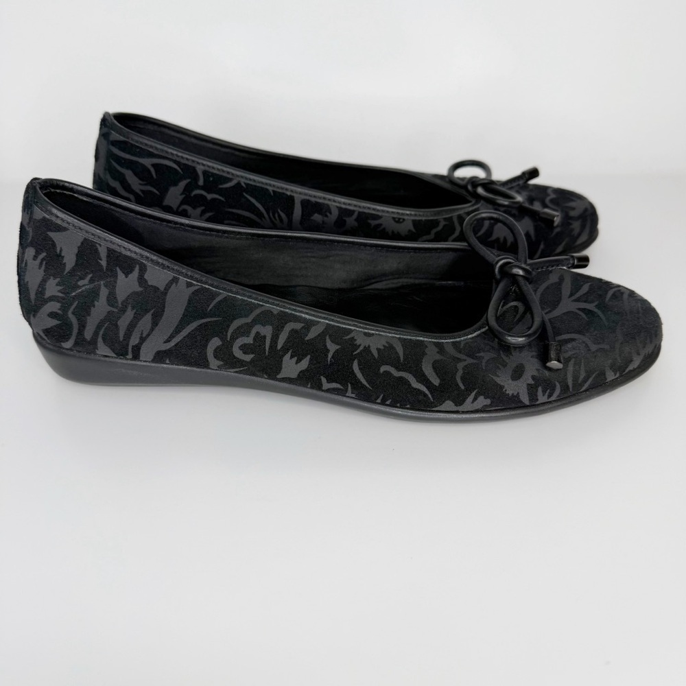 The Flexx Black Leather Ballet Loafer Shoes Women’s Size US 9